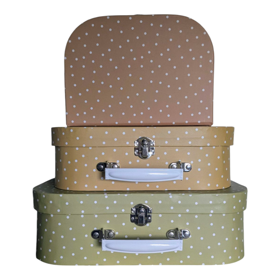 Kuffert - Dots. Sæt af 3